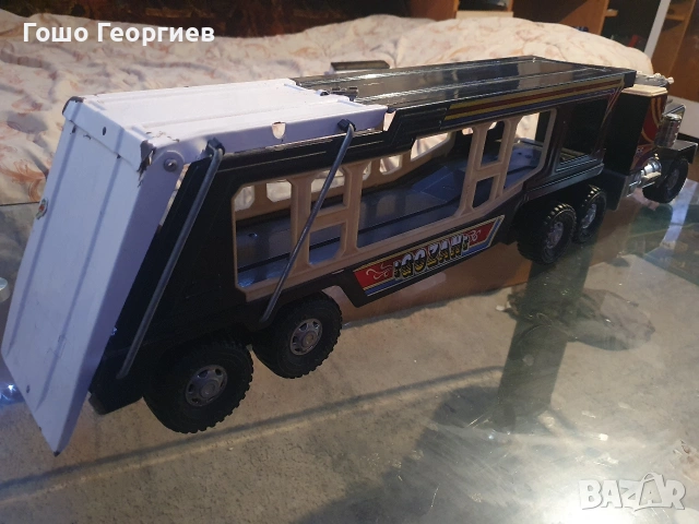 Голям метален камион автовоз, снимка 5 - Колекции - 53902540