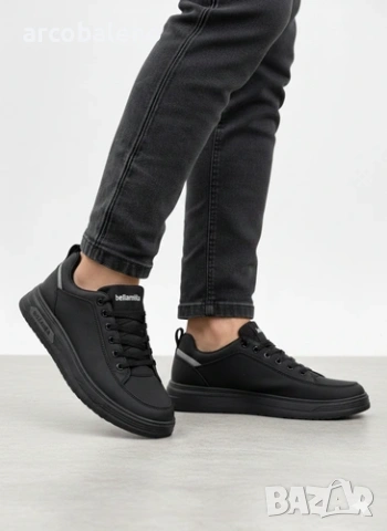 Черни мъжки маратонки Arthur с еластични връзки