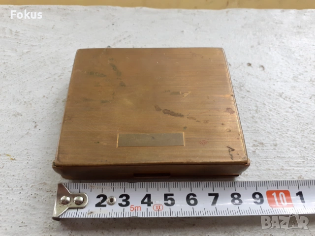 Стара месингова пудриера, снимка 5 - Антикварни и старинни предмети - 53426816