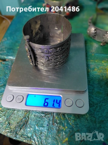 5 сребърни етнически гривни, снимка 15 - Гривни - 53219978