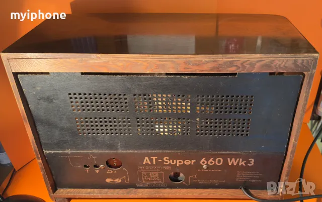 Ретро Лампово Радио AT-Super 660 Wk3 AEG, снимка 8 - Антикварни и старинни предмети - 50072303
