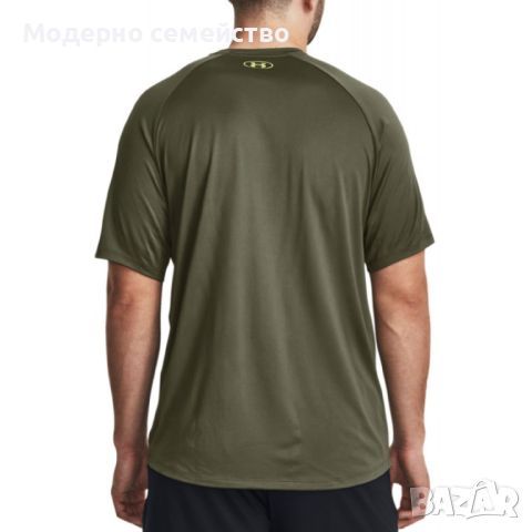 Мъжка тениска under armour tech print fill tee green, снимка 1 - Тениски - 46650479