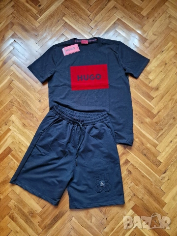 Страхотен мъжки екип къси панталони и тениска HUGO BOSS размер S M L XL 2XL 