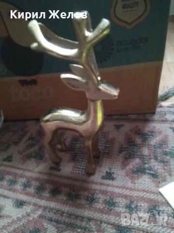 Бронзова фигурка на елен 53663, снимка 6 - Антикварни и старинни предмети - 53392695