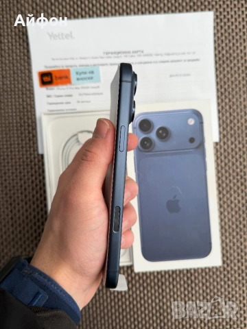НОВ! 256Gb *ЛИЗИНГ* iPhone 17 Pro Max Deep Blue / 36М ГАРАНЦИЯ, снимка 7 - Apple iPhone - 53351301