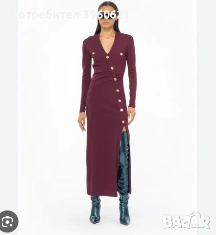 Pinko бургунди рокля, снимка 1