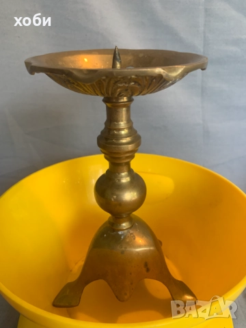  бронзов   свещник, снимка 2 - Антикварни и старинни предмети - 51869707