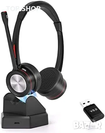 Нови Безжична слушалка с микрофон за компютър, 5.2 Bluetooth с микрофон