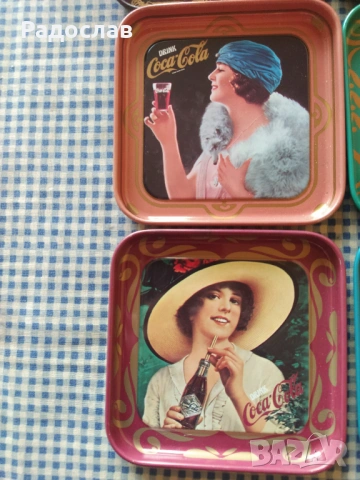 стари метални подложки Coca - Cola, снимка 5 - Други - 54084280
