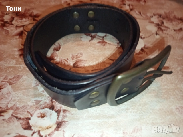 Нов Мъжки Колан Изцяло от Естествена Кожа 100см., снимка 4 - Колани - 52675782