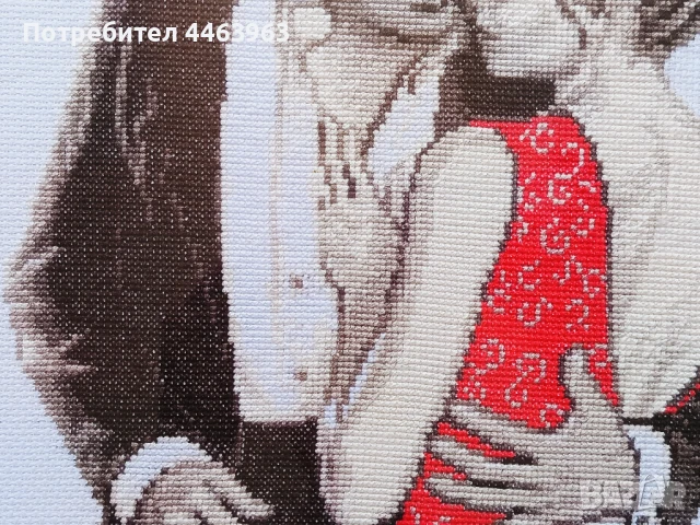 гоблен ,,Флирт ", 30/30 см, снимка 5 - Гоблени - 50851784