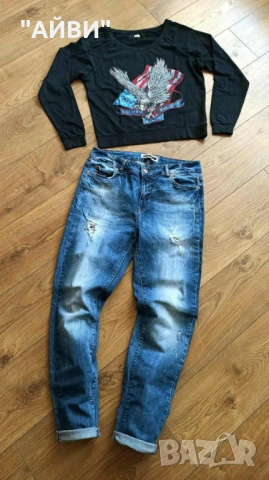 Дамски оригинални дънки и топ, снимка 2 - Дънки - 53064524