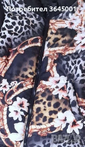 Стилно дамско яке пролет-есен с ефектен десен и леко ватирано. XS-S / НОВО , снимка 3 - Якета - 54221346