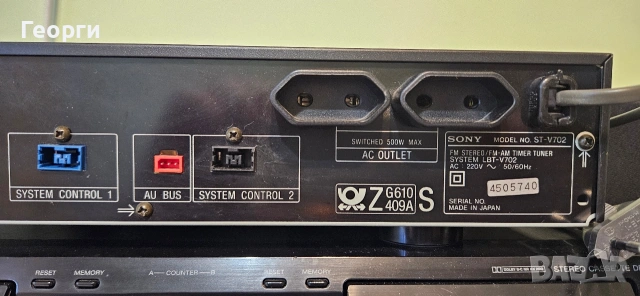 Sony ST-V702 fm stereo tuner, снимка 4 - Аудиосистеми - 53123490