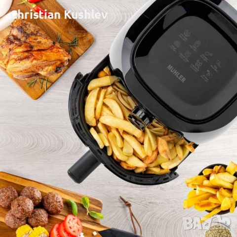 Фритюрник с горещ въздух MUHLER, 4L, 1500W, механичен, снимка 4 - Друга електроника - 53220234
