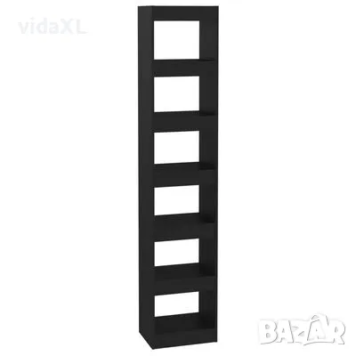 vidaXL Библиотека/разделител за стая, черна, 40x30x198 см（SKU:811638）, снимка 1 - Други - 48442677