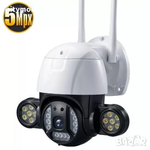 Ultra HD, 24 LED WiFi безжична IP камера с нощно виждане,5 Mpx, iCSee, 360°, снимка 1 - IP камери - 46619873