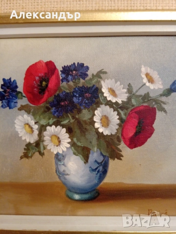 Маслена картина подписана, снимка 2 - Картини - 53919383