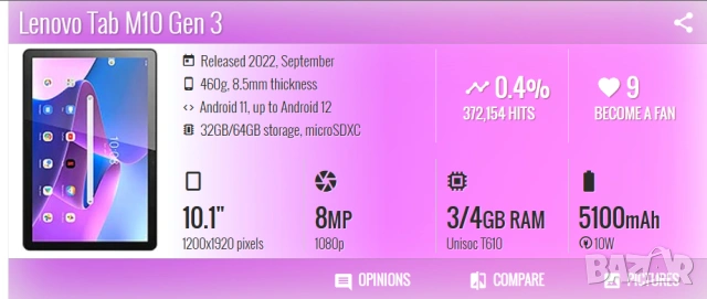 таблет Lenovo Tab M10 Gen 3, снимка 9 - Таблети - 53305049