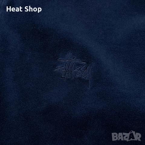 Мъжко яке Rare* Stussy Velvet 1/4 Zip Up Jacket , снимка 2 - Якета - 52633651