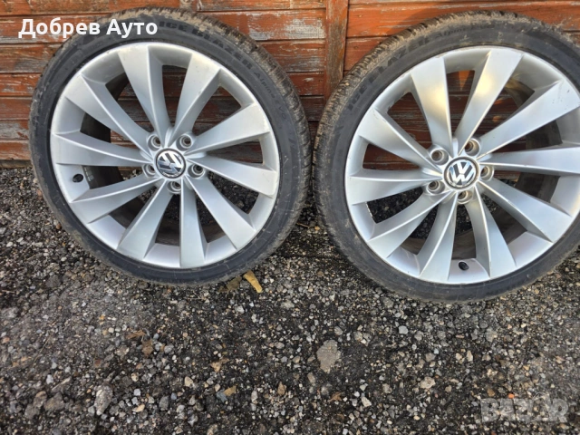 Лети джанти 18" с VW Passat CC с зимни гуми дот 2025 , снимка 3 - Гуми и джанти - 53295373