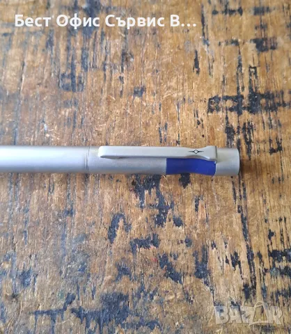 ролер Марксман Marksman rollerball pen метален, за писане, масивен с гумена синя част за хващане, снимка 6 - Ученически пособия, канцеларски материали - 49695562