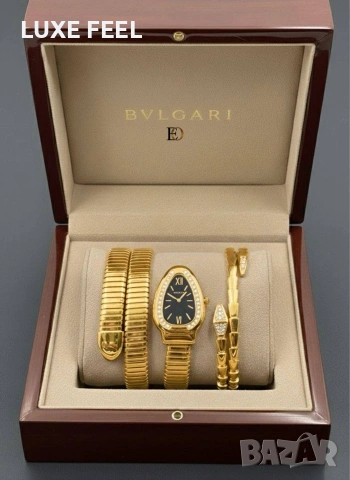 BVLGARI 💎Часовник + Гривна  , снимка 9 - Дамски - 53287797