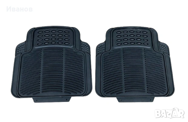 Комплект от Четири черни Гумени универсални автомобилни стелки за леки коли, SUV и ванове., снимка 3 - Аксесоари и консумативи - 54048753