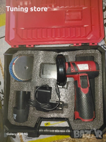 Акумулаторен ъглошлайф Raider