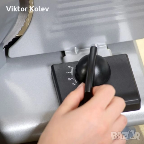 Електрически резач за мезета Taurus CUTMASTER – 150W, нож 19 см, регулируем срез 1–15 мм, снимка 4 - Други - 52941629