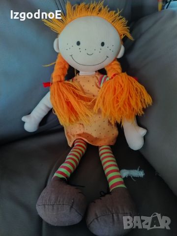 Мека кукла с лунички, Пипи дългото чорапче , снимка 1 - Кукли - 46358649