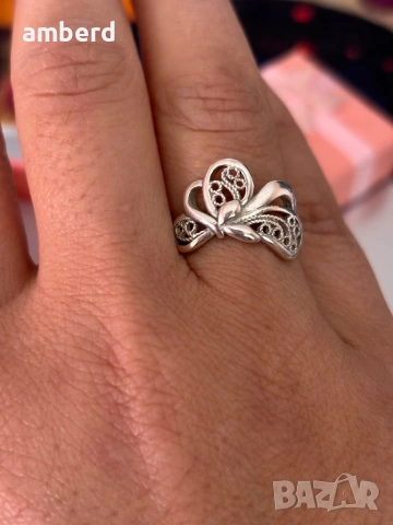 Уникален сребърен пръстен -модел R063, снимка 4 - Пръстени - 54287902