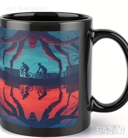🛍️ Фен артикули Stranger Things – тениски, чаши, чанти, снимка 5 - Тениски - 53039401
