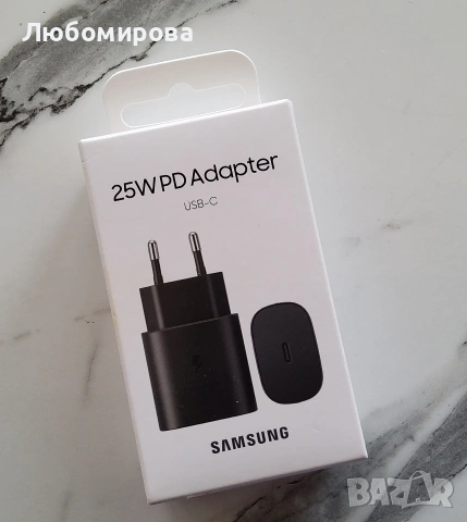 Оригинално Бързо Зарядно 25W Samsung |/Адаптер Черен Цвят, 25W, USB-C