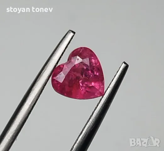 Шпинел с розов цвят и форма на сърце - 0.72кт.! Нов!, снимка 2 - Други - 50089529