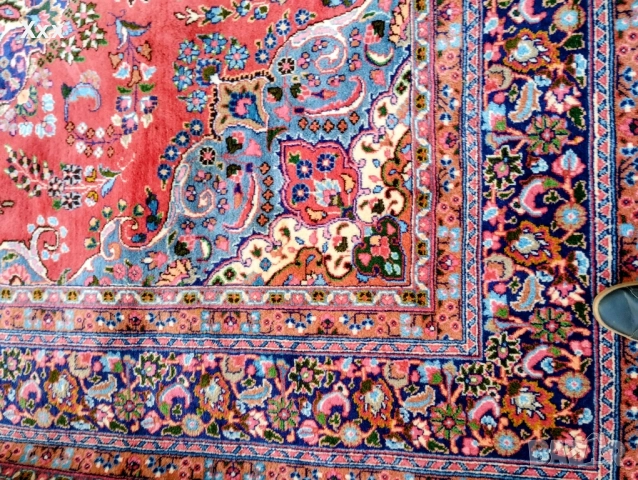 Ръчно тъкан вълнен килим.Ирански.Антика за ценители., снимка 5 - Килими - 52257601