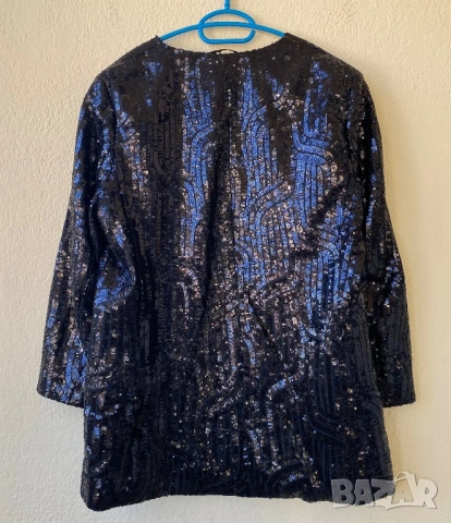 Сако с пайети — L/XL, снимка 3 - Сака - 53712823