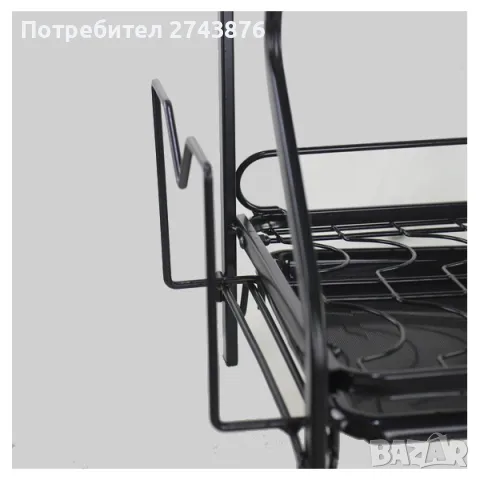 Сушилник на три нива Dish rack MZY-1133A ,Черен - 53х24.5х54 см., снимка 5 - Други - 47869860