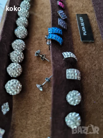 Сребърни обици нови, снимка 9 - Обеци - 50841964