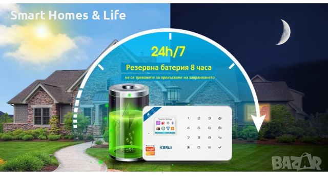 WiFi GSM Smart Алармена система KERUI+, снимка 6 - Други - 46144570