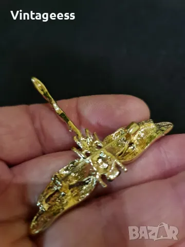 fascinating dragonfly brooch, интересен брошка със стрекоза  , снимка 3 - Други - 47870108