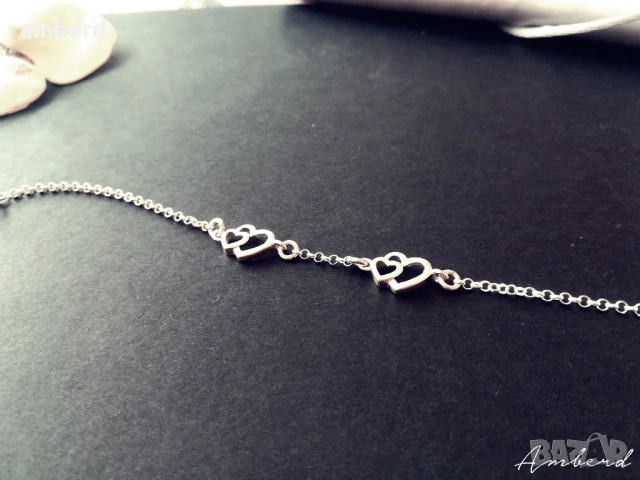 Нежна и изящна сребърна гривна - модел В017