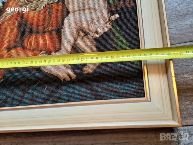 гоблен Богородица с Младенеца , снимка 7 - Гоблени - 50057738