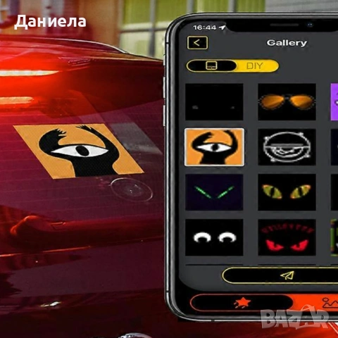 Интелигентен LED екран 32×32 за заден прозорец на автомобил – Модел Pixel RGB с Bluetooth управление, снимка 4 - Аксесоари и консумативи - 53122670