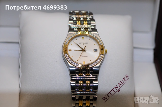 Швейцарски дамски часовник с диаманти - Wittnauer Laureate, снимка 4 - Дамски - 53031051