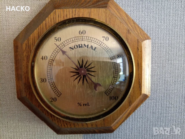 Метеорологична Станция от Махагон ТЕРМОМЕТЪР,ХИДРОМЕТЪР И БАРОМЕТЪР, снимка 2 - Други - 51316684