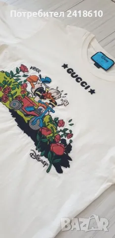 GUCCI x Off White Disney Edition Cotton Made in Italy Womens Size L НОВО! ОРИГИНАЛ! Дамска Тениска!, снимка 1 - Тениски - 47389582