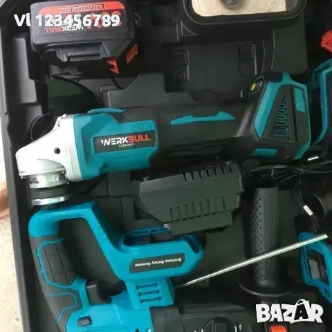 4в1 Перфоратор Винтоверт Ъглошлайф Гайковерт Акумулаторен 36V 8,0AH, снимка 5 - Други инструменти - 53843550