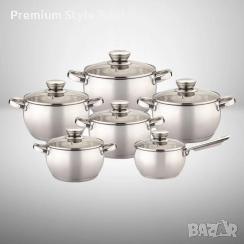 Комплект тенджери Bohmann, 16K/16/18/20/22/24см - 2.1л./2,1л./2.9л./3.9л./5.1л./6.6л., снимка 3 - Други стоки за дома - 54052988