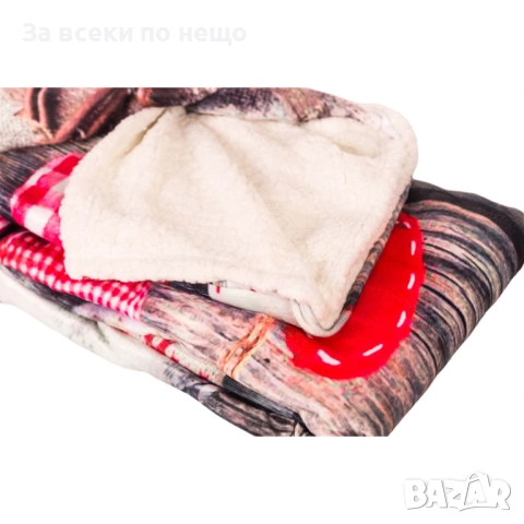 Пухкаво одеяло с коледни мотиви Код P1549, снимка 4 - Олекотени завивки и одеяла - 52556344